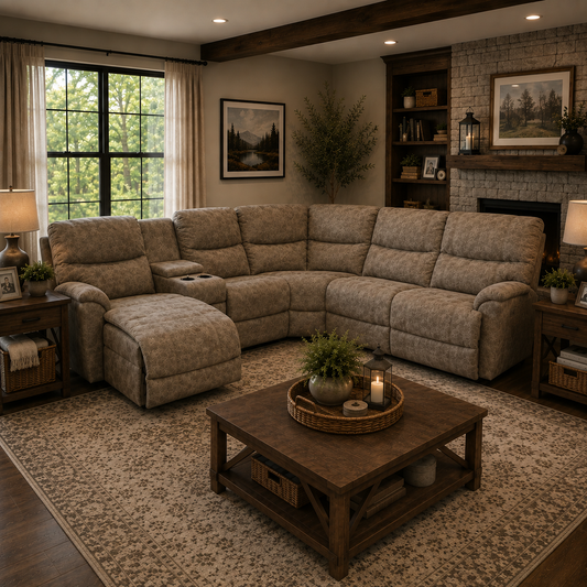 Trouper 5 Piece Reclining Sectional