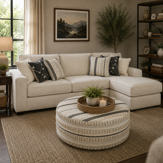 0462 2 PC Persia Beige Sofa Chaise