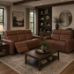 Acadia Leather Power Reclining Sofa and Loveseat