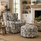 Willow Swivel Chair with Midtown Storage Ottoman