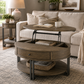 Saddletree Round Lift Top Cocktail Table