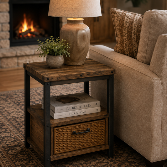 Workbench Rectangular End Table