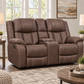 Lux Reclining Console Loveseat