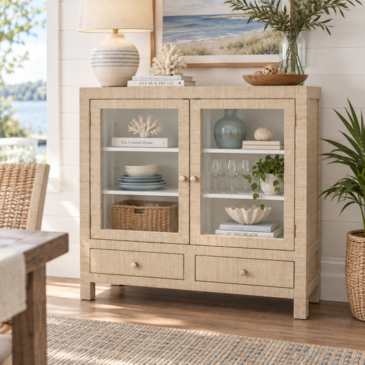 Kagu 2 Doors Sideboard w/ Rattan