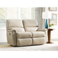 Ava Leather Reclining Sofa — Topflight Ivory — view 30