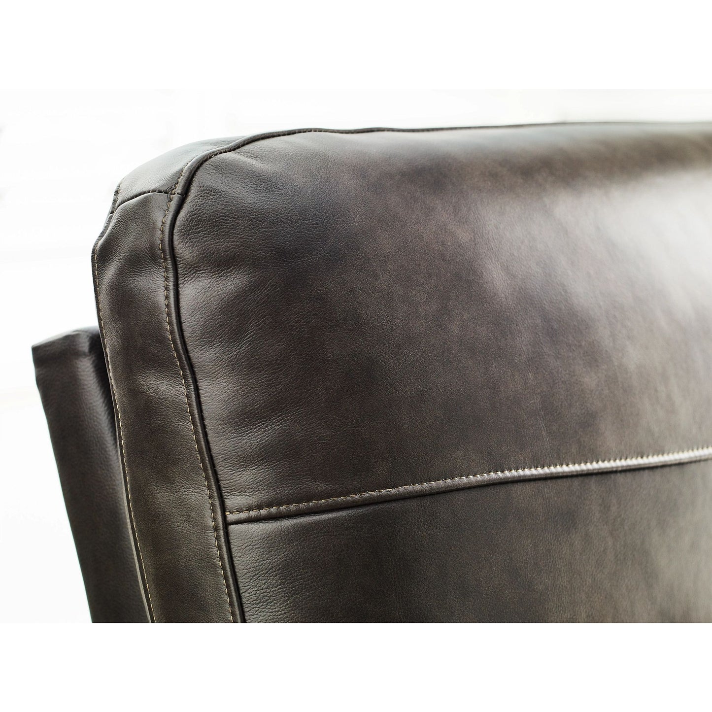 Ava Leather Reclining Sofa — Topflight Ivory — view 36