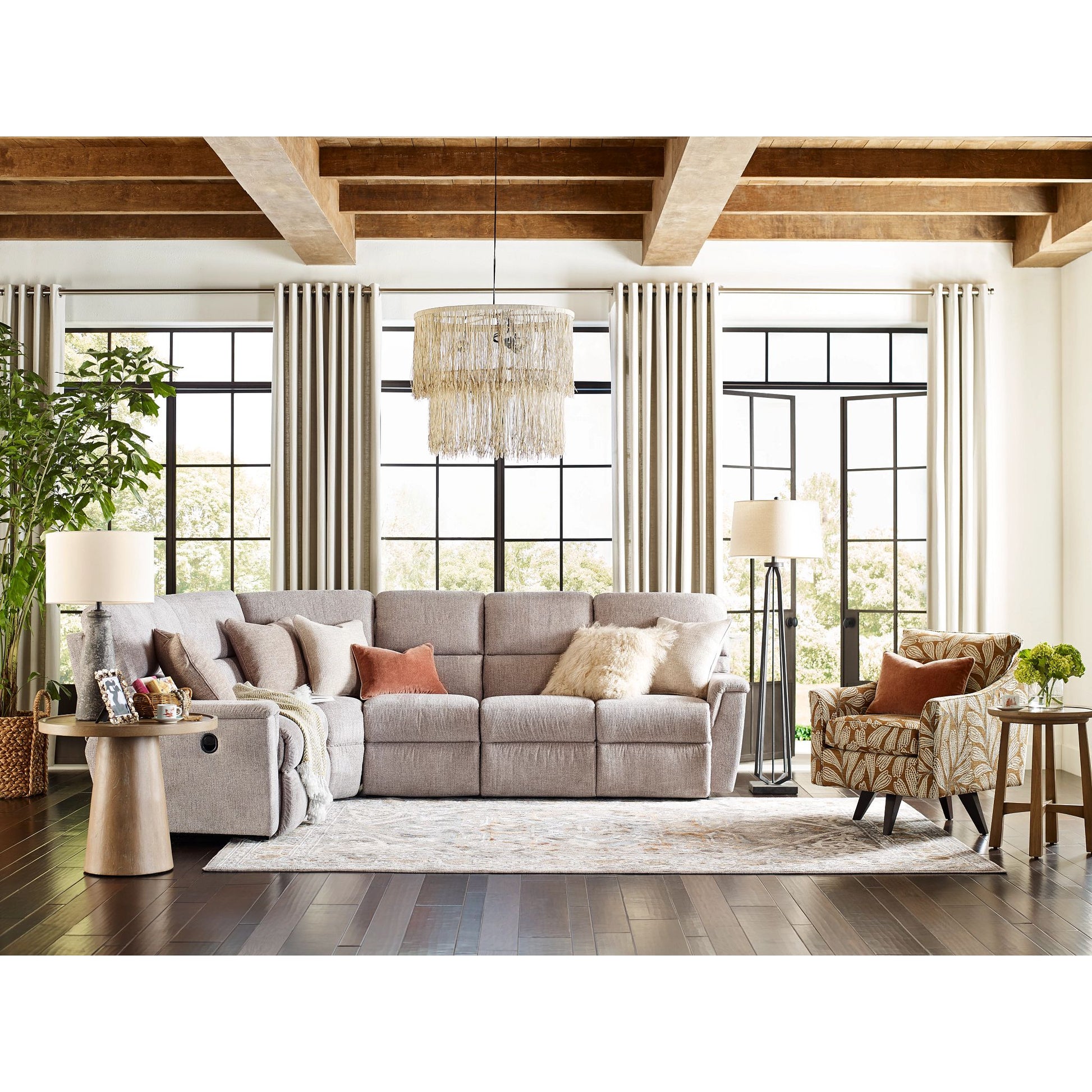 Ava 4-Piece Reclining Sectional — Nora Oyster — view 7