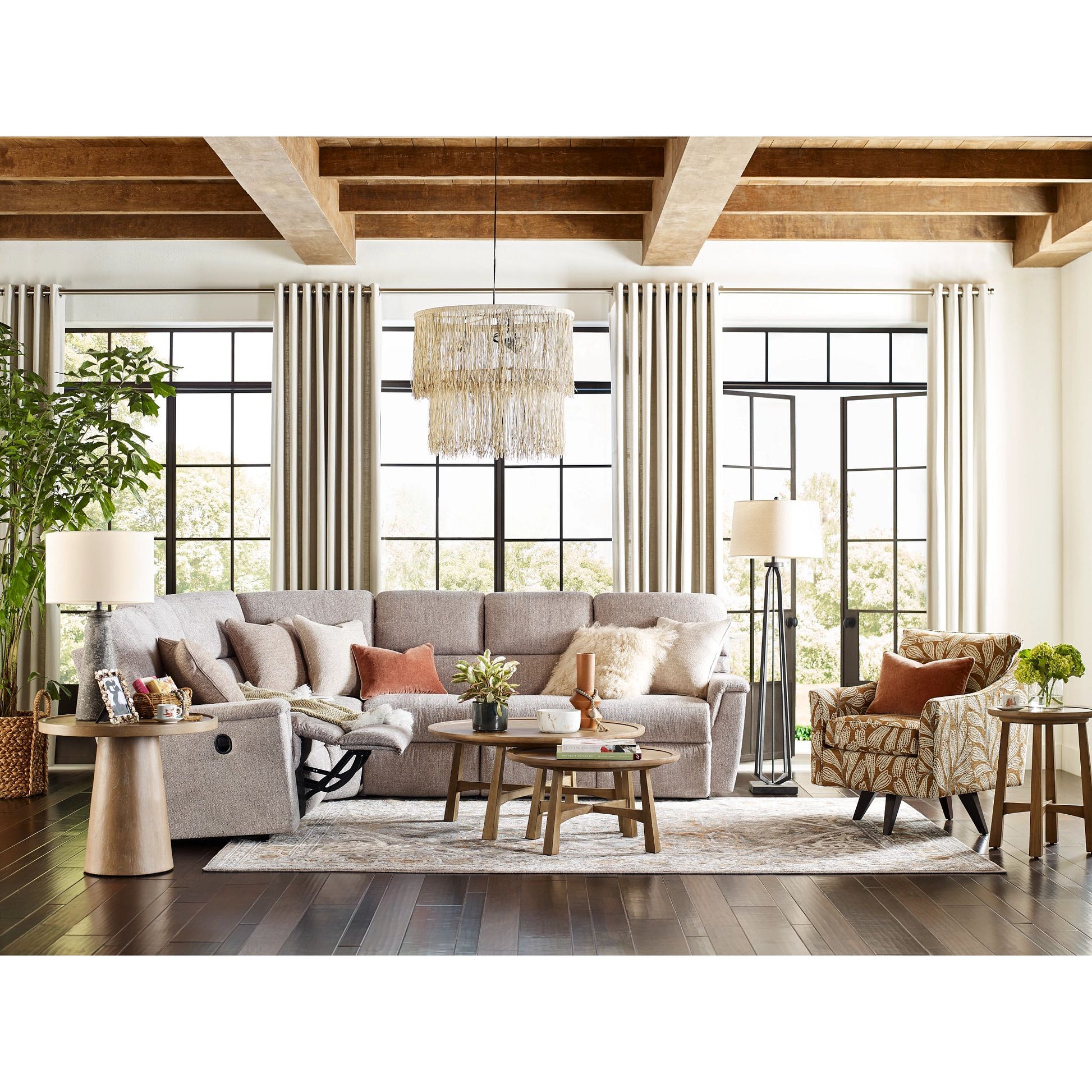 Ava 4-Piece Reclining Sectional — Nora Oyster — view 6