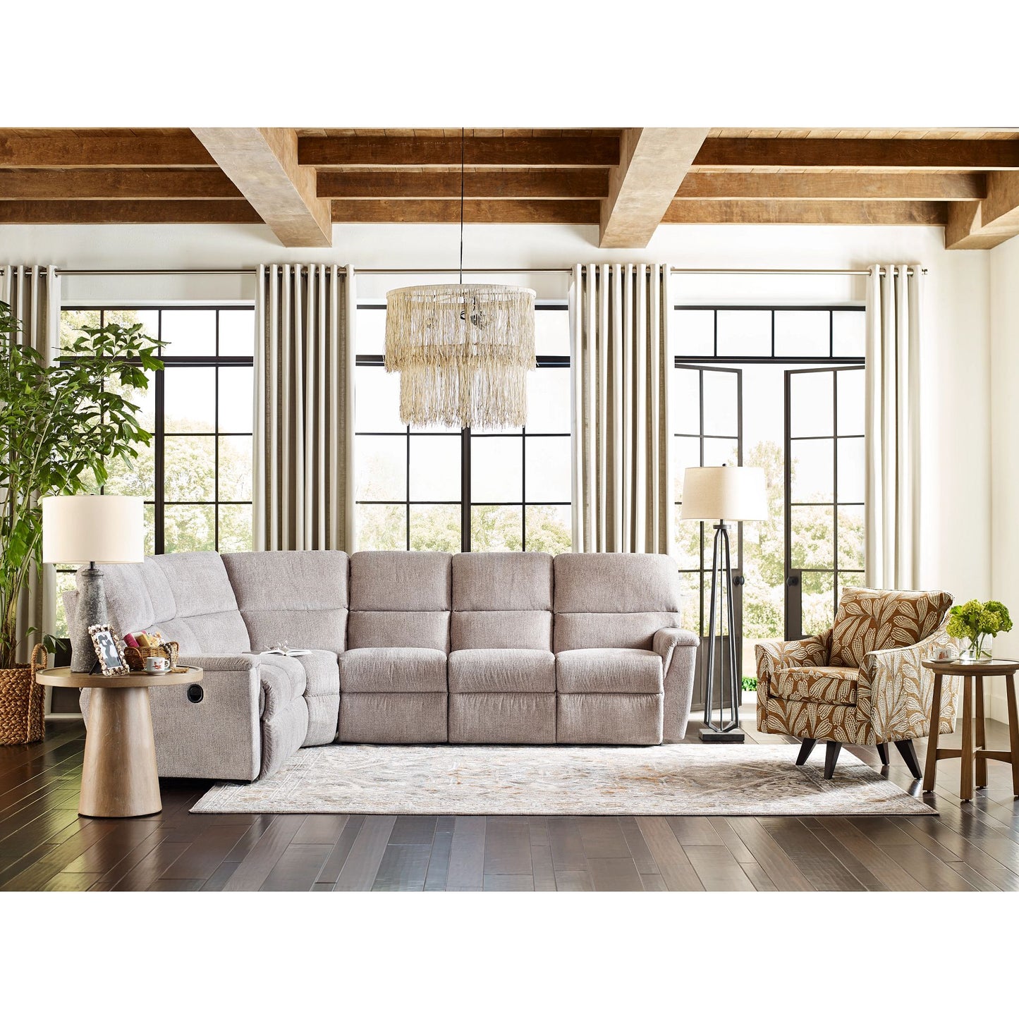 Ava 4-Piece Reclining Sectional — Nora Oyster — view 8