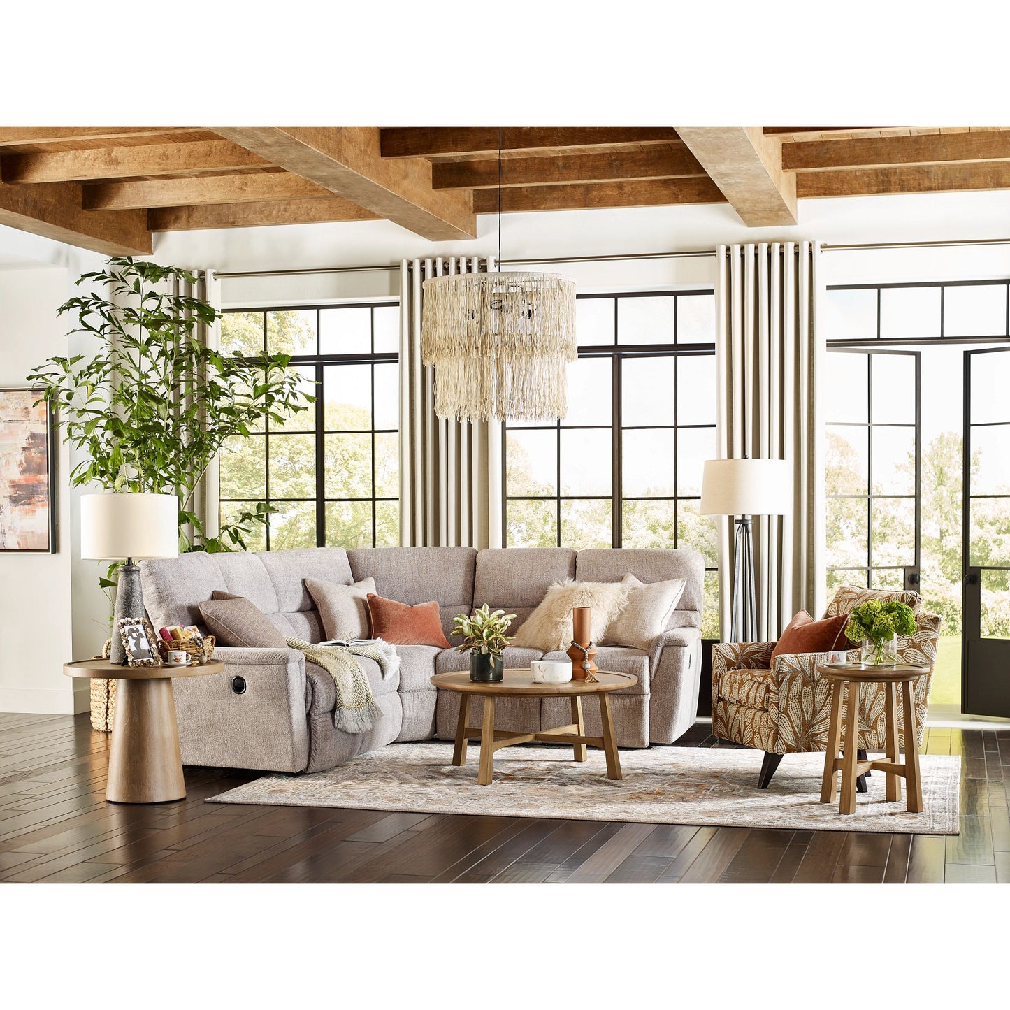 Ava 4-Piece Reclining Sectional — Nora Oyster — view 2