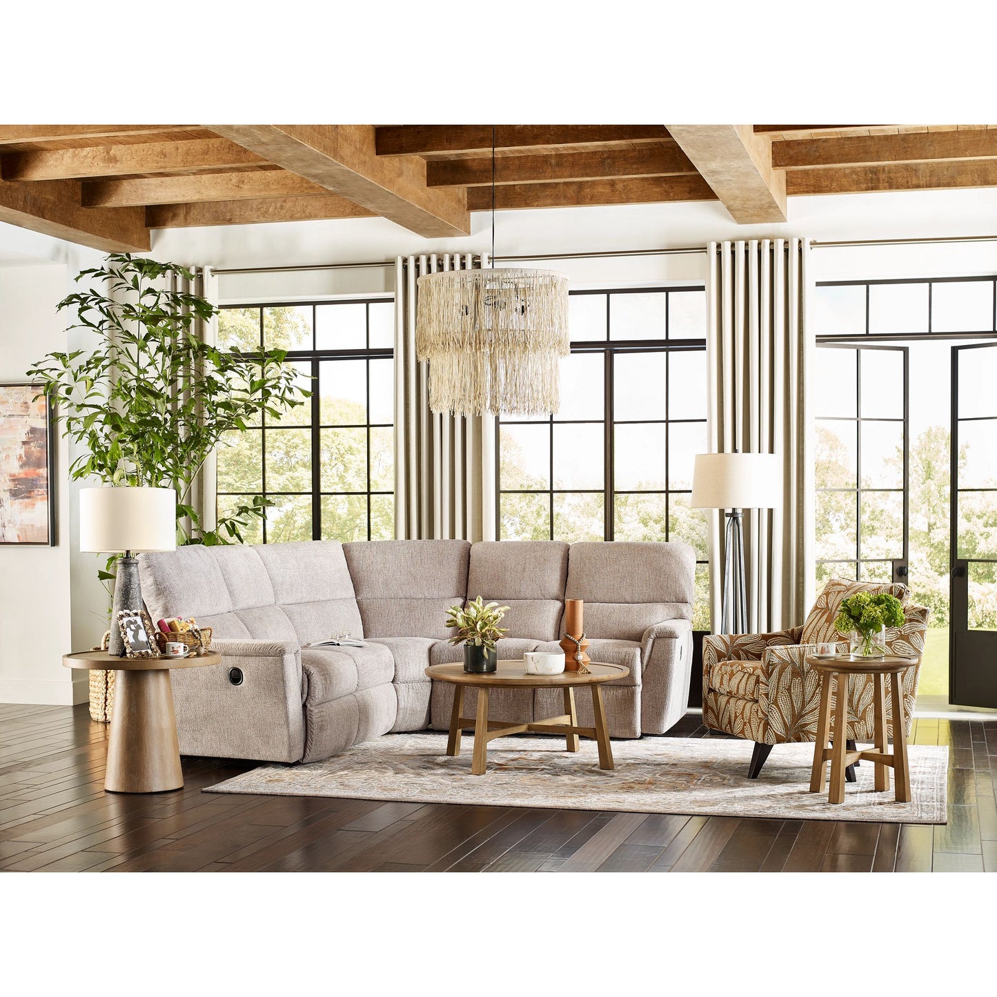 Ava 4-Piece Reclining Sectional — Nora Oyster — view 3