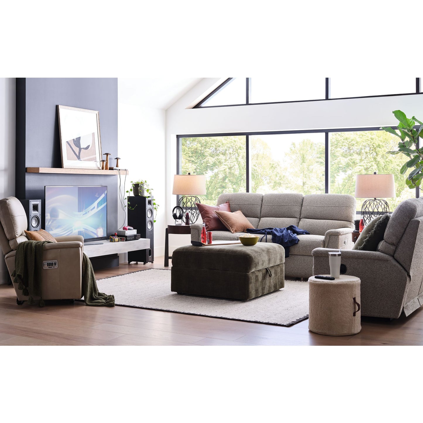 Ava Reclining Sofa — i-Gellar Moss — view 49