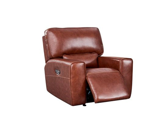Broadway Power Recliner in Brown leather by Leather Italia