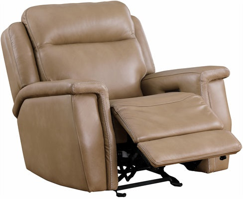 Fischer Power Recliner in Saddle leather by Leather Italia