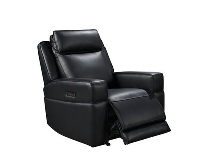 Valley Power Recliner in Black leather by Leather Italia