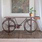 Industrial Teak 71" Bicycle Console Table