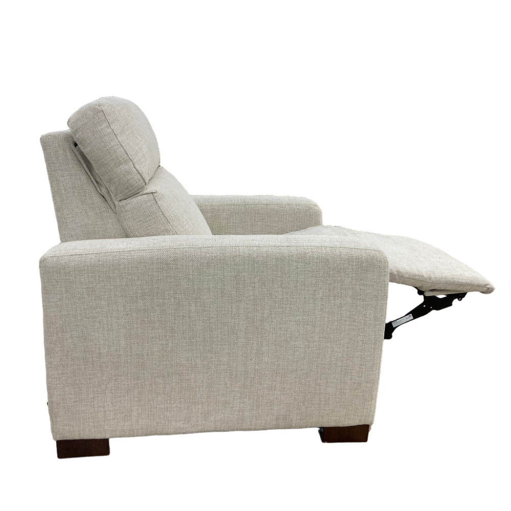 Beige recliner chair on a white background