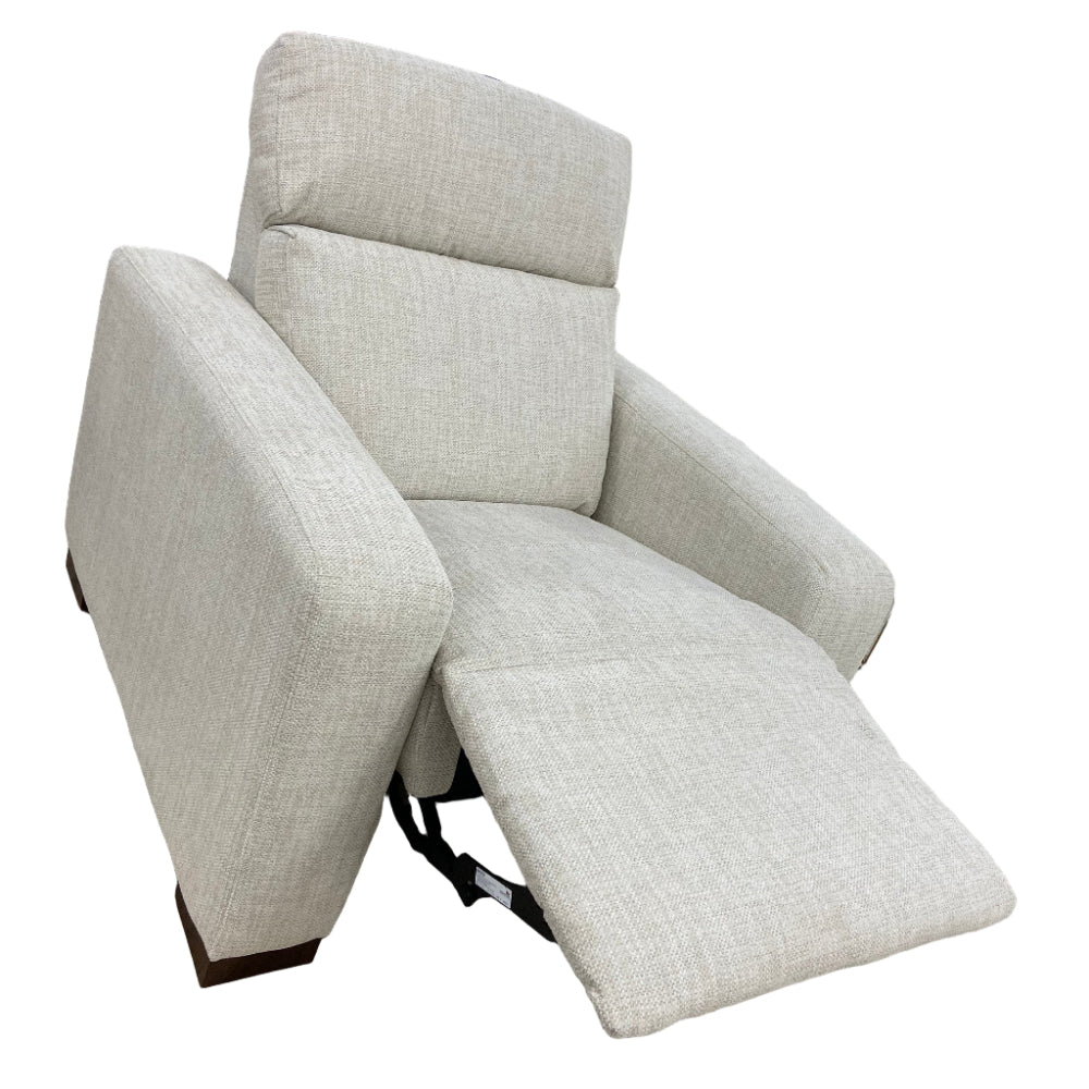 Beige recliner chair on a white background