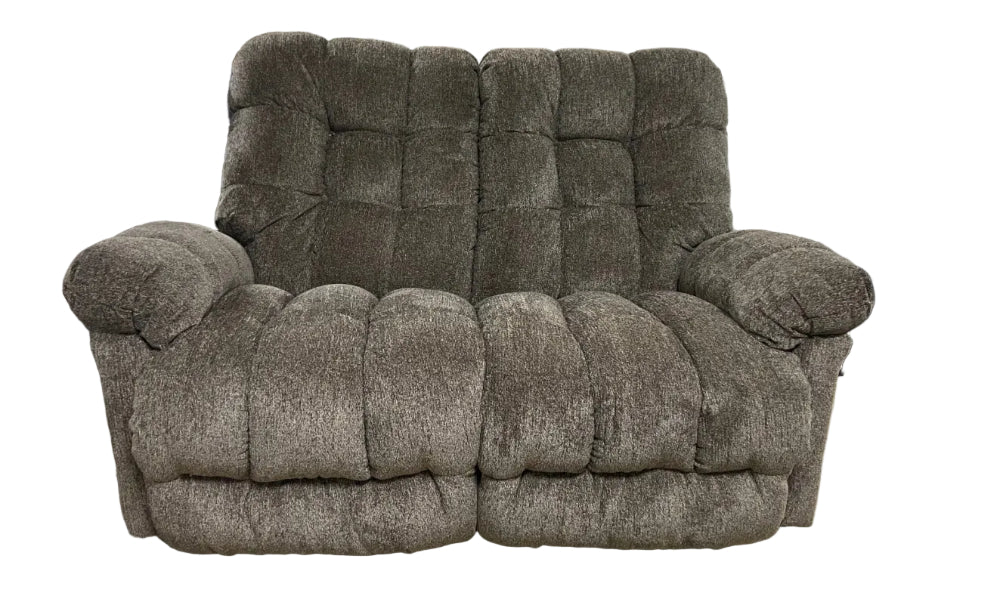 brown loveseat on a white background