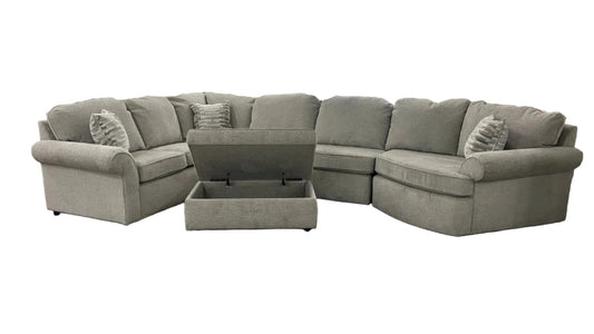 Malibu 3 Piece Cuddler Sectional and Ottoman