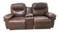 Leya Power Leather Reclining Sofa and Rocking Loveseat Set