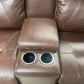 Leya Power Leather Reclining Sofa and Rocking Loveseat Set
