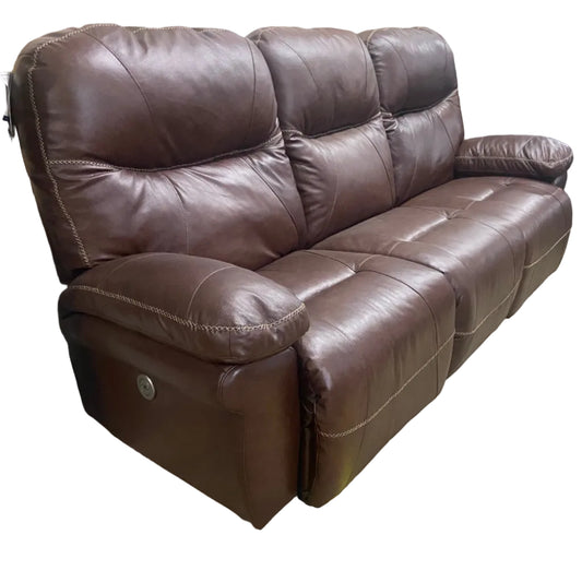 Leya Power Leather Reclining Sofa and Rocking Loveseat Set