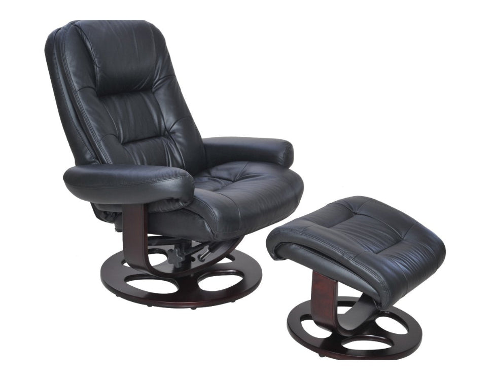 Jacque Pedestal Reclining Chair & Ottoman