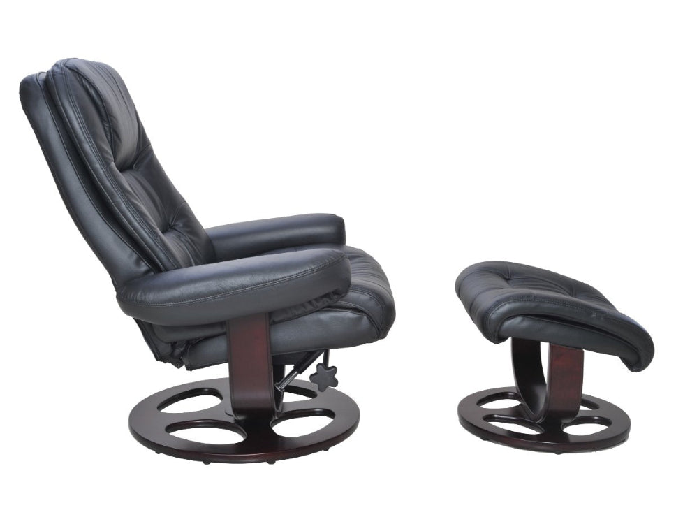 Jacque Pedestal Reclining Chair & Ottoman