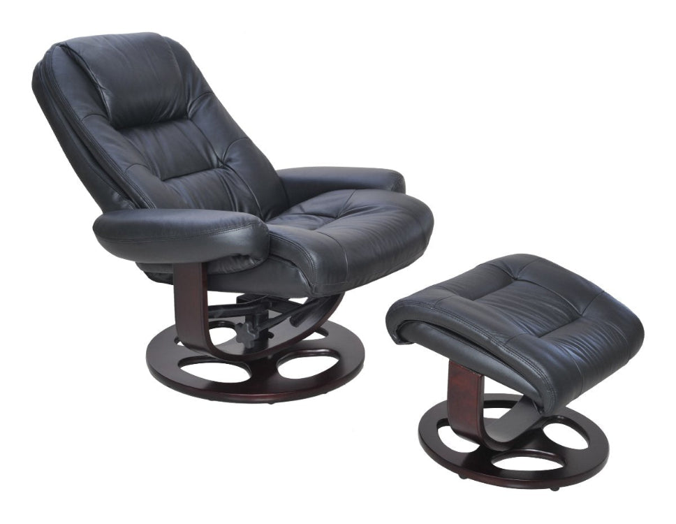 Jacque Pedestal Reclining Chair & Ottoman