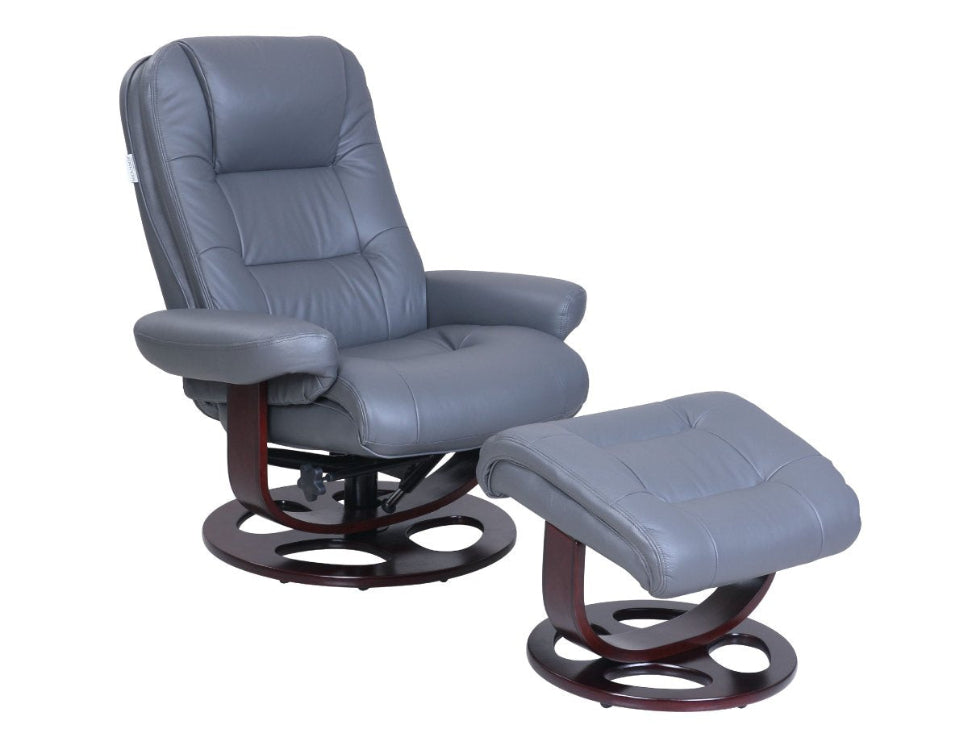 Jacque Pedestal Reclining Chair & Ottoman