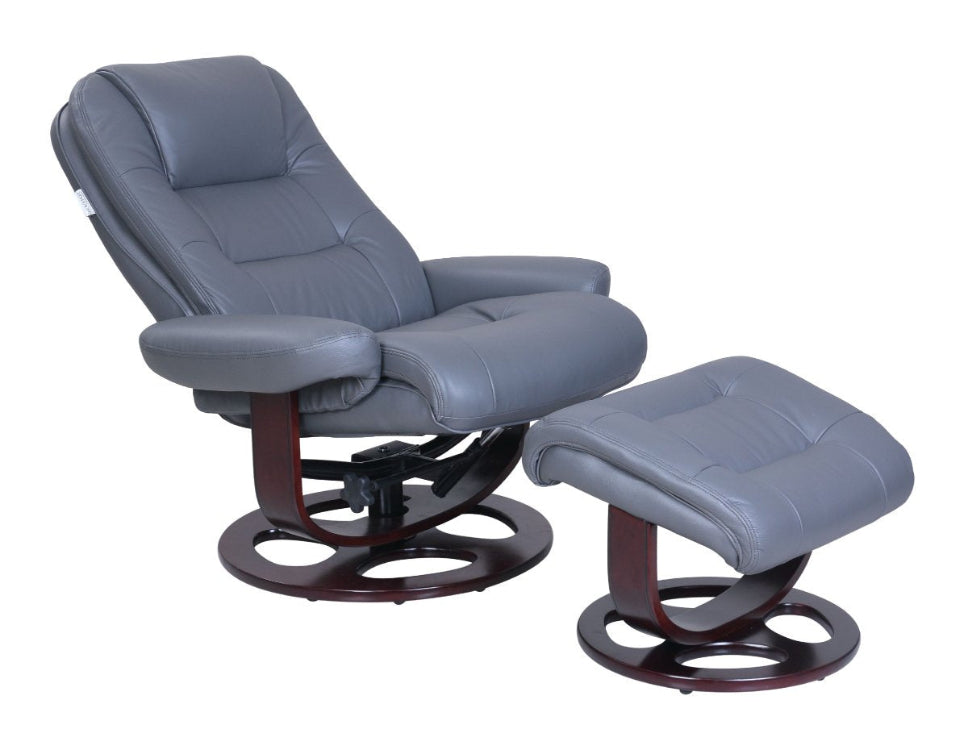 Jacque Pedestal Reclining Chair & Ottoman