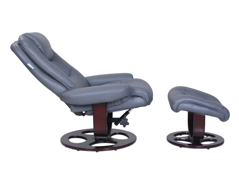 Jacque Pedestal Reclining Chair & Ottoman