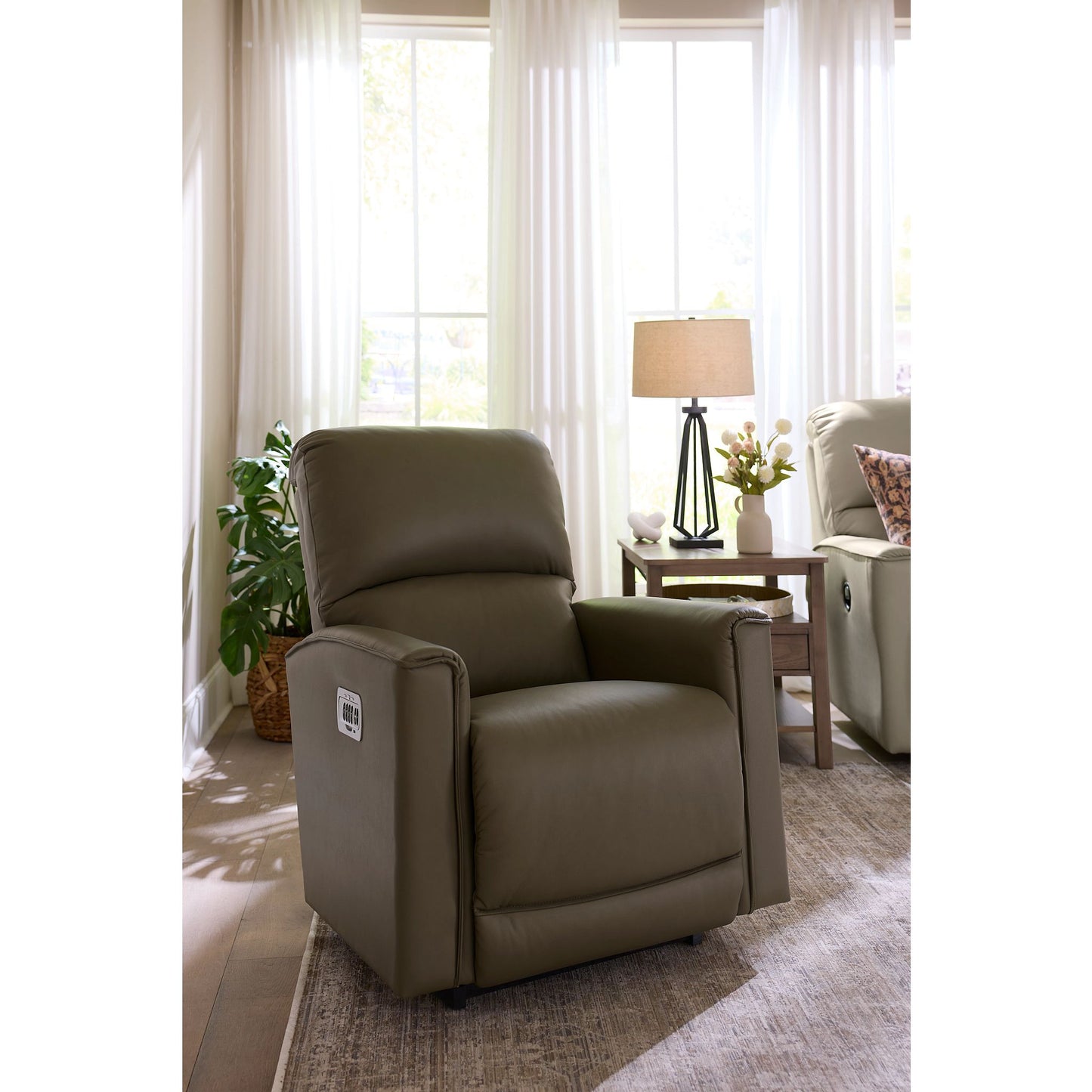 Cade Leather Reclining Sofa — Gambit Oyster — view 42