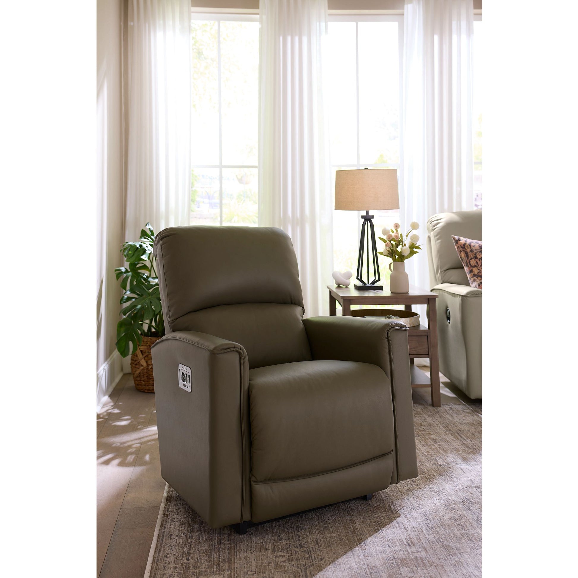 Cade Leather Reclining Sofa — Gambit Oyster — view 42