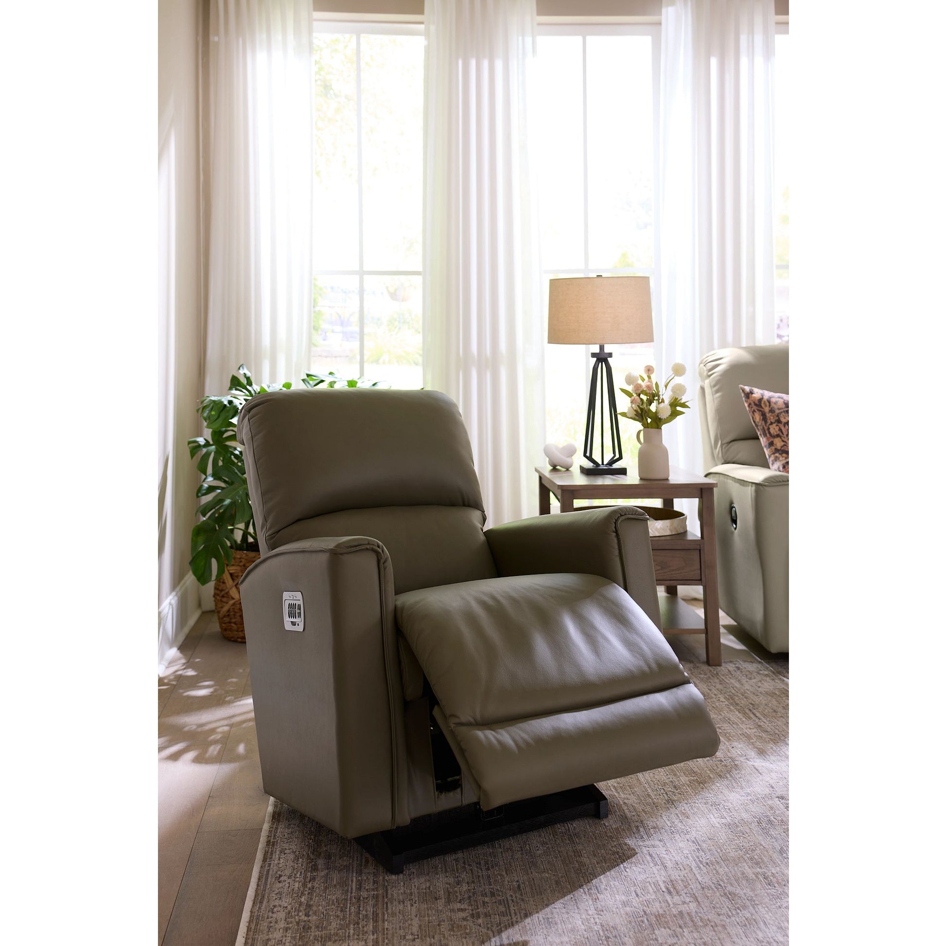 Cade Leather Reclining Sofa — Gambit Oyster — view 43