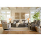Cade Leather Reclining Sofa — Cozy Match Putty — view 3