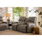 Cade Leather Reclining Sofa — Cozy Match Putty — view 6