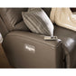 Cade Leather Reclining Sofa — Cozy Match Putty — view 17