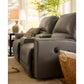 Cade Leather Reclining Sofa — Cozy Match Putty — view 19