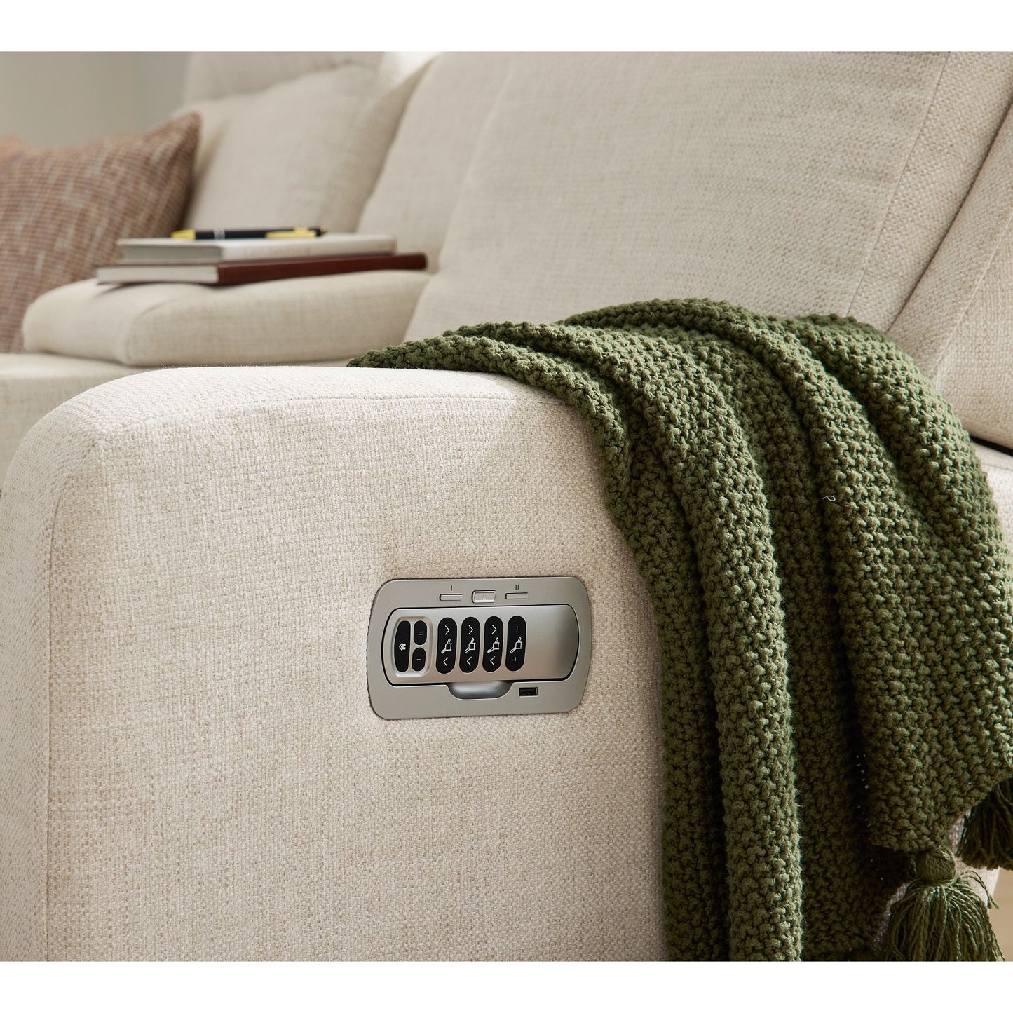 Finley Reclining Sofa — Defender Bone — view 14