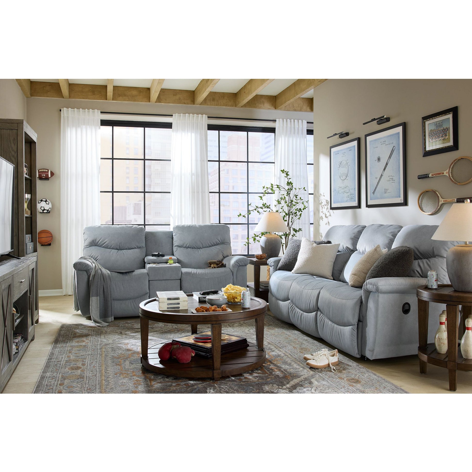 James Reclining Sofa — i-Kudos Powder — view 115