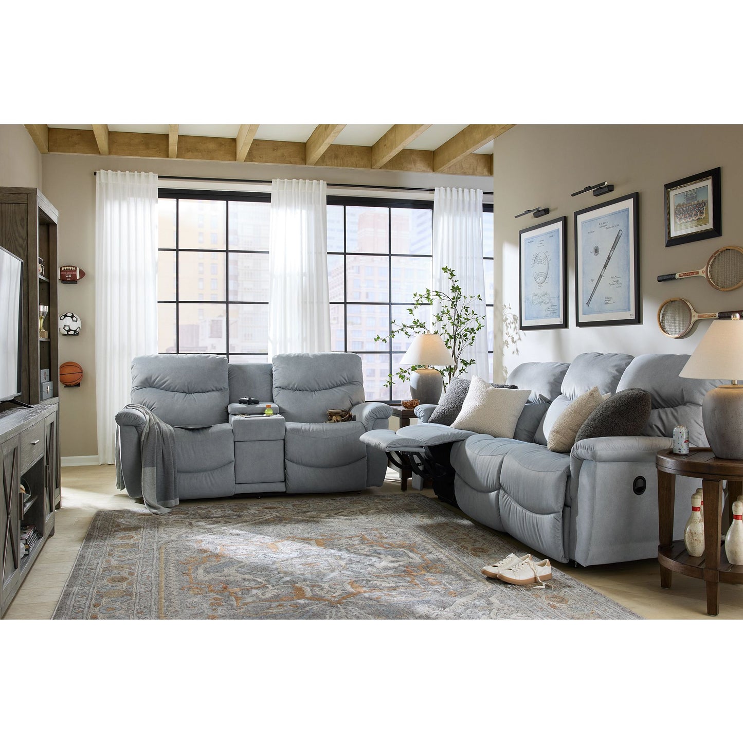 James Reclining Sofa — i-Kudos Powder — view 87