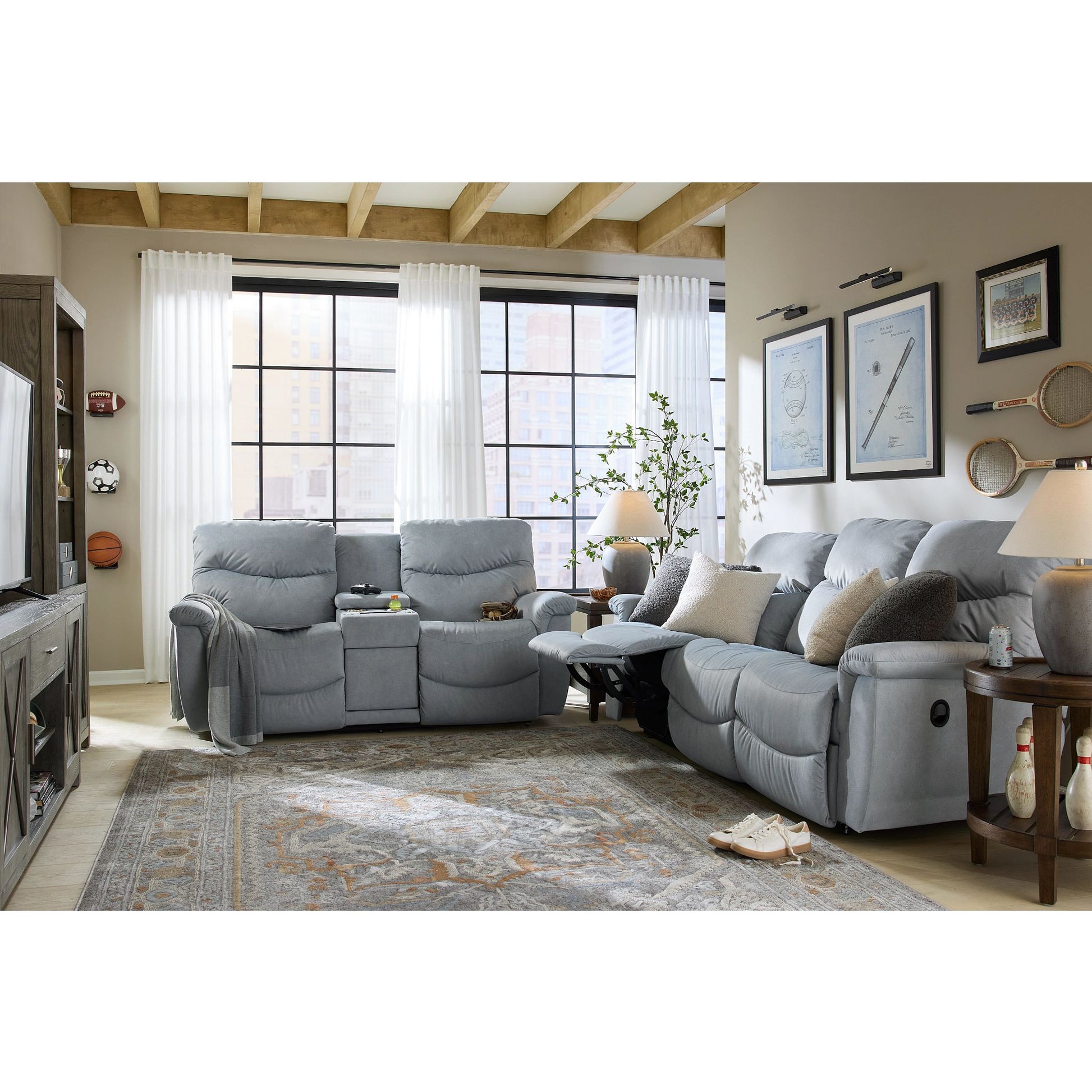 James Reclining Sofa — i-Kudos Powder — view 87