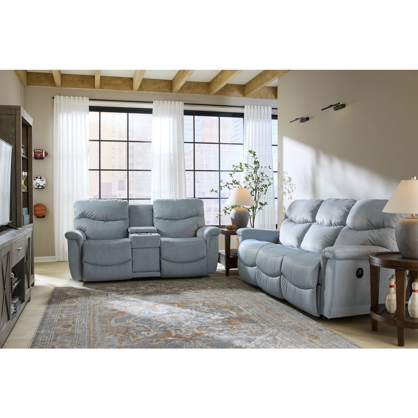 James Reclining Sofa — i-Kudos Powder — view 105