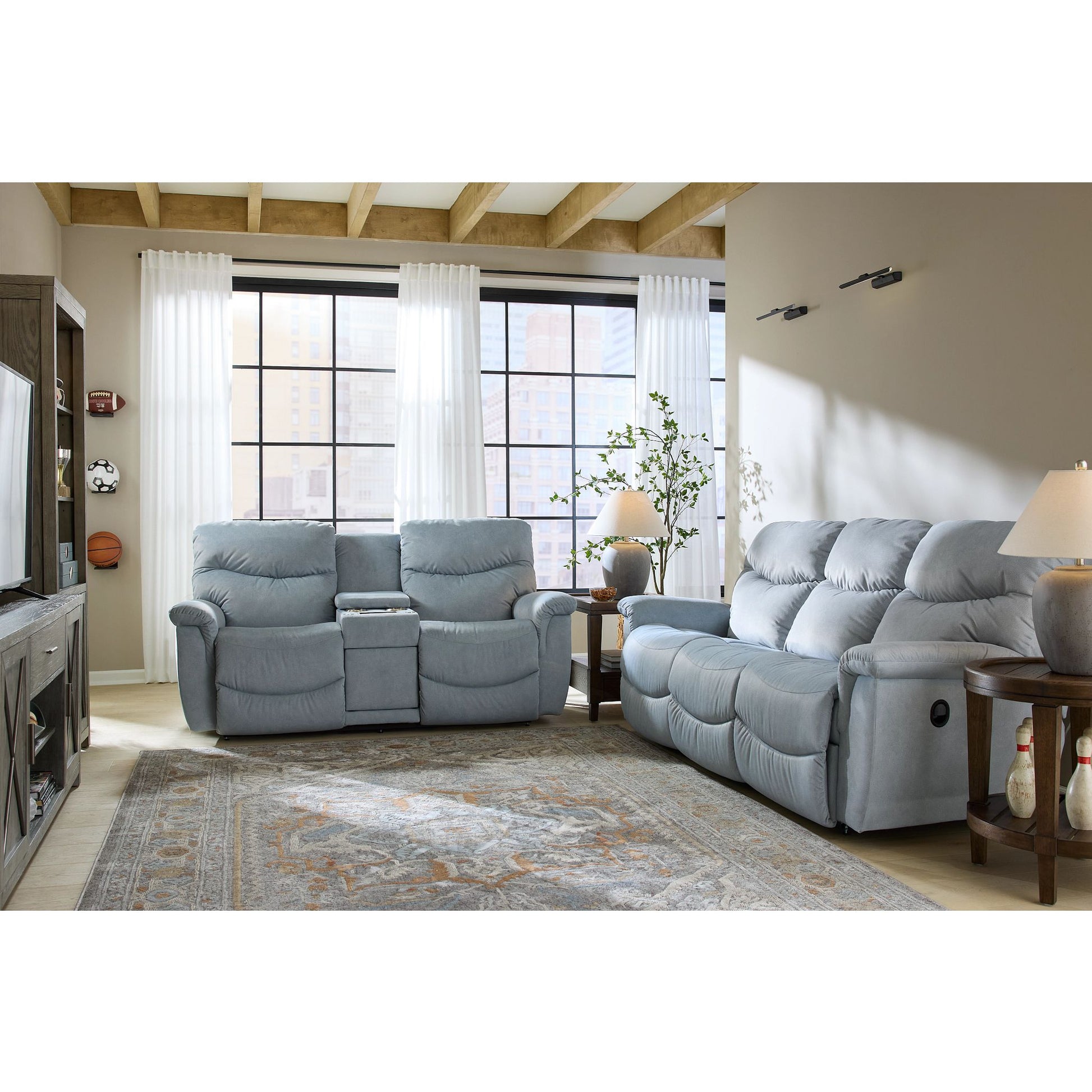 James Reclining Sofa — i-Kudos Powder — view 105