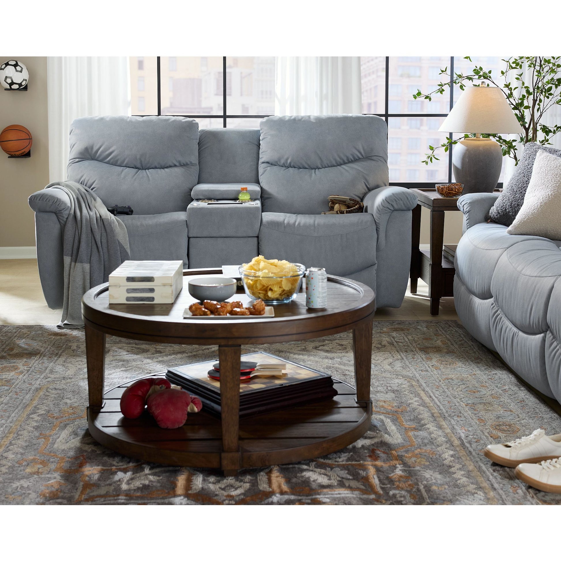 James Reclining Sofa — i-Kudos Powder — view 106