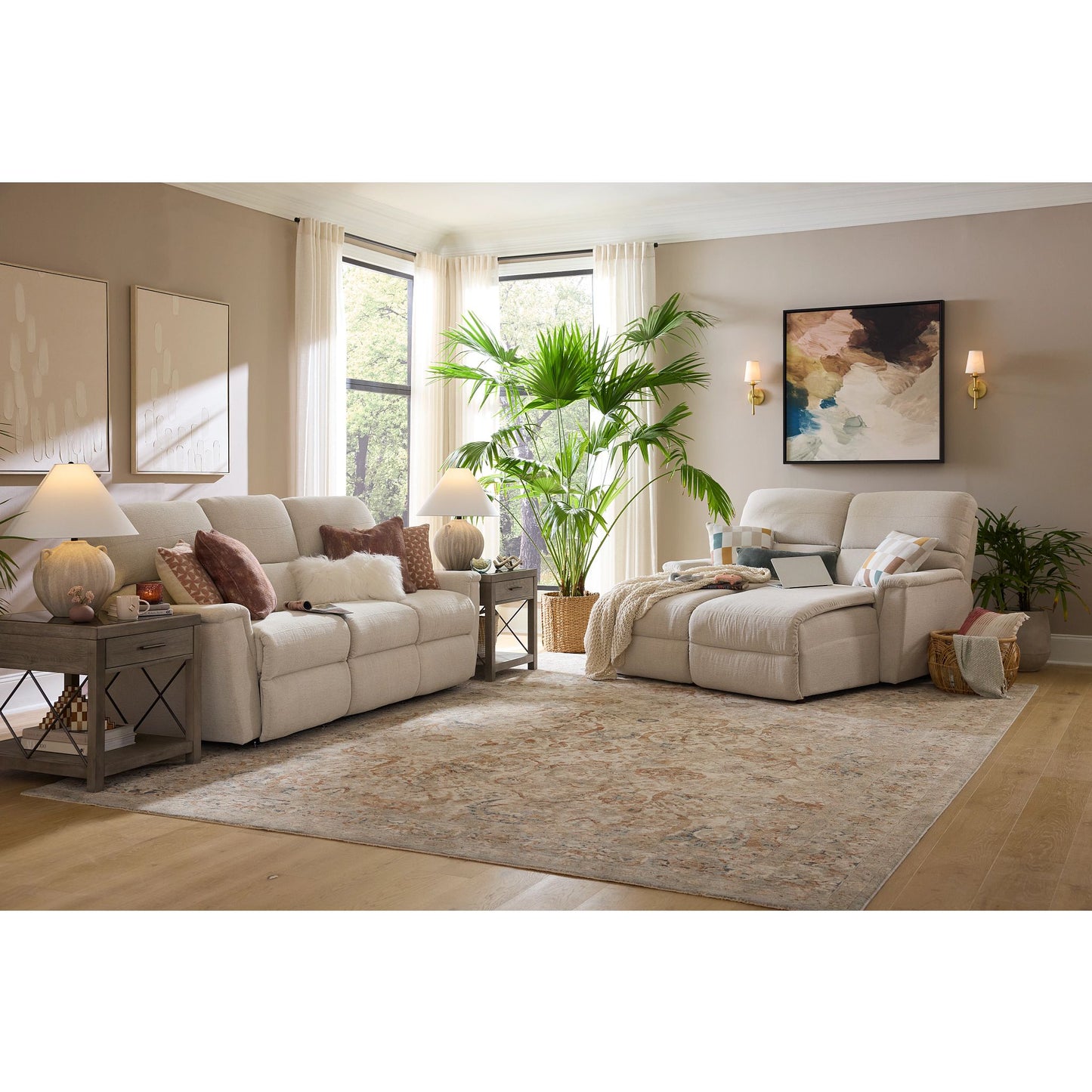 Ava Reclining Sofa — Ross Linen — view 27