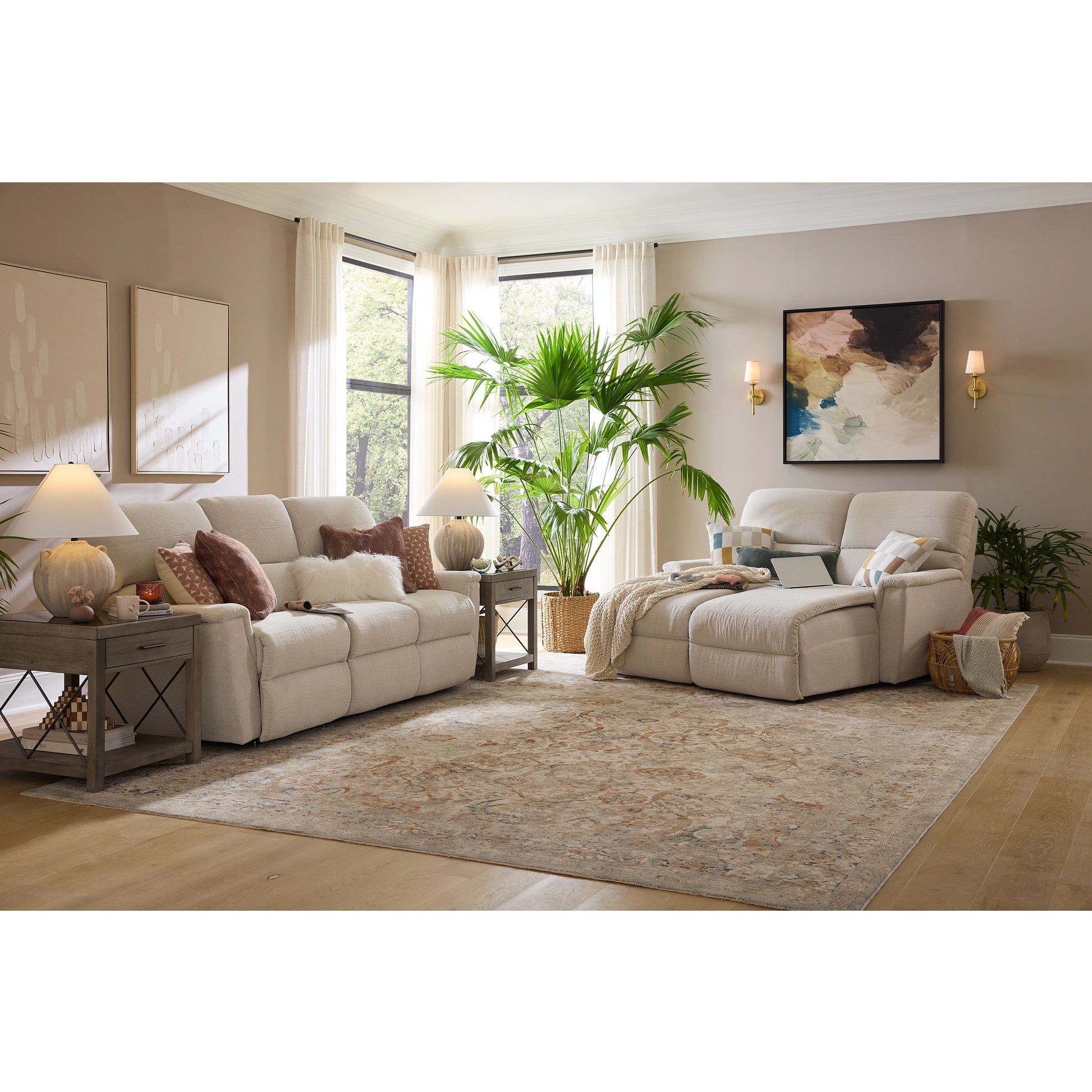 Ava Reclining Sofa — Ross Linen — view 27