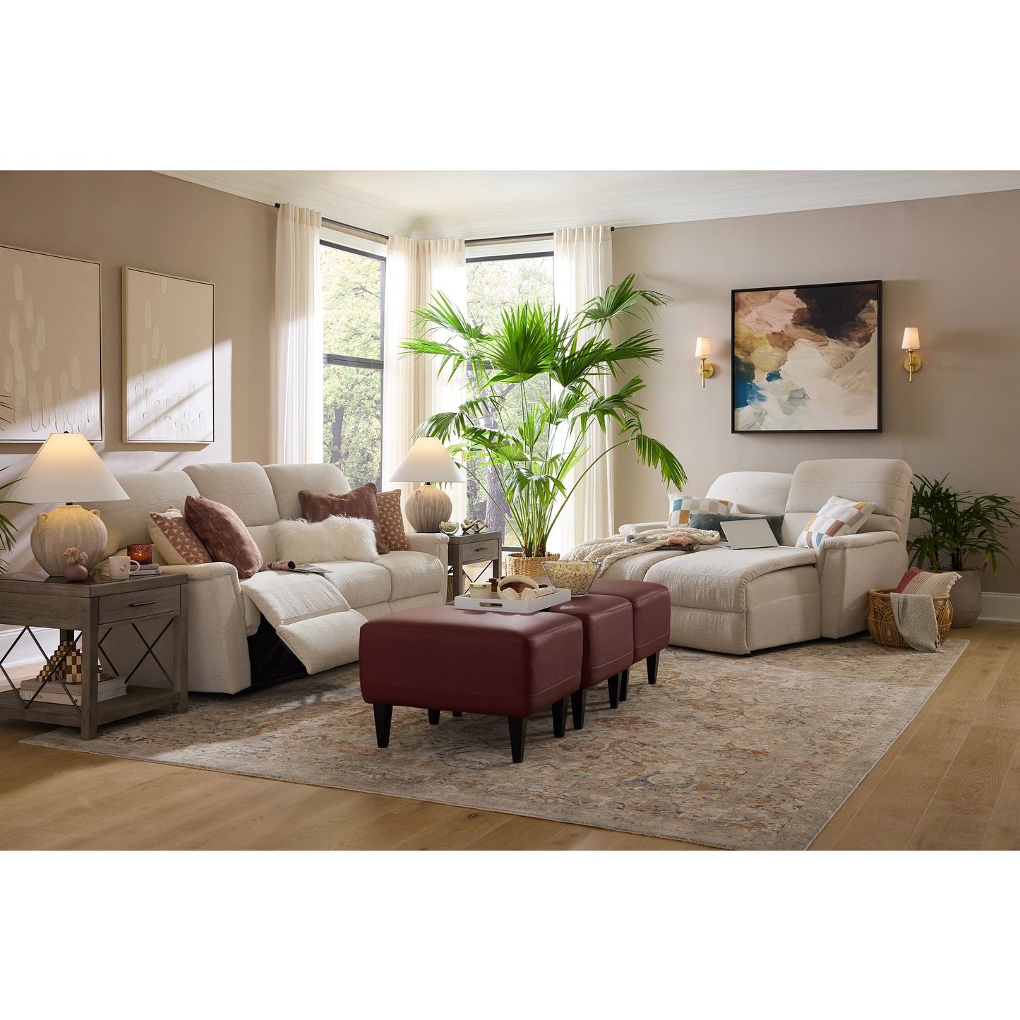 Ava Reclining Sofa — Ross Linen — view 42